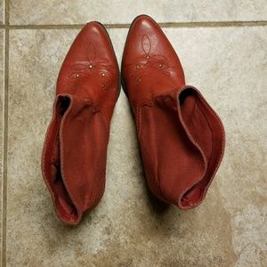 Red cowboy booties size 9.5
